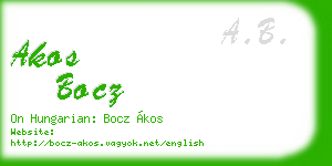 akos bocz business card